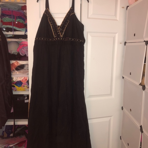 Beaded Top linen Dress - Picture 6 of 6